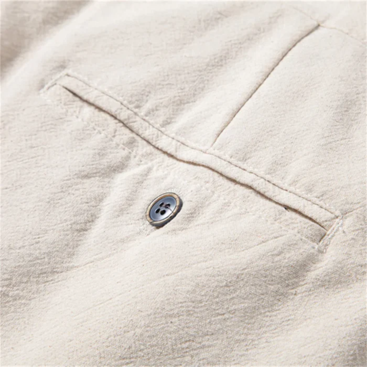 Ezra | Men's Linen Pants Cream Pleated Wide Leg