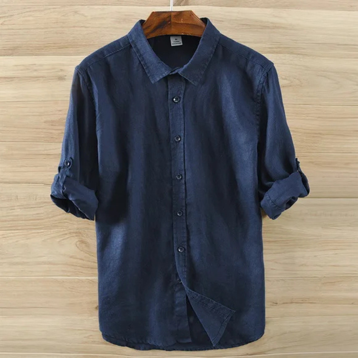 Callum | Men's Linen Button Up Shirt White Long Sleeve