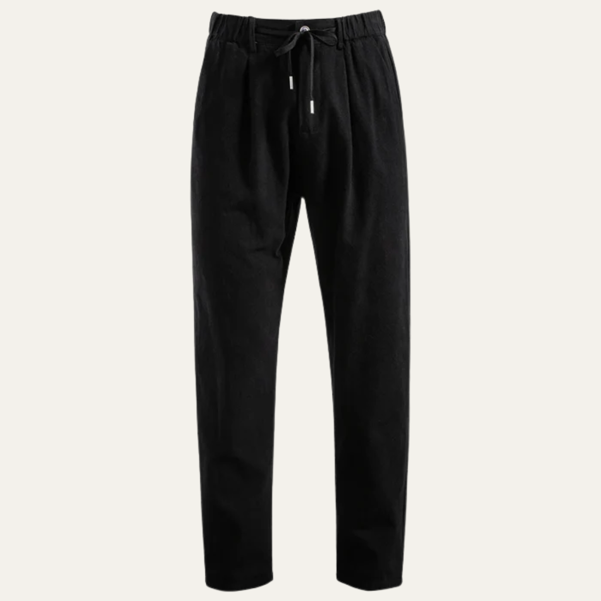 Ezra | Men's Linen Pants Cream Pleated Wide Leg