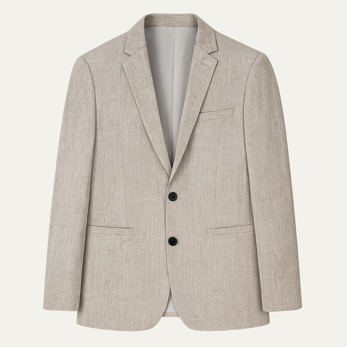 Callum | Men's Casual Blazer Beige Textured Single Button