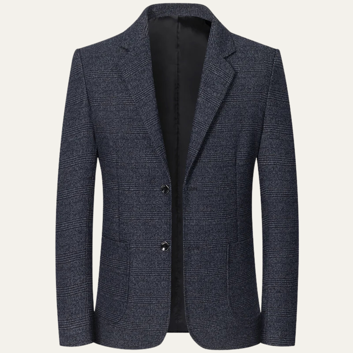 Rhys | Men's Check Blazer Gray Wool Tailored