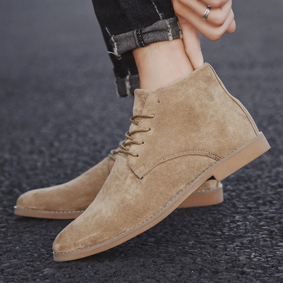Jax | Men's Suede Lace Up Chukka Boots Black