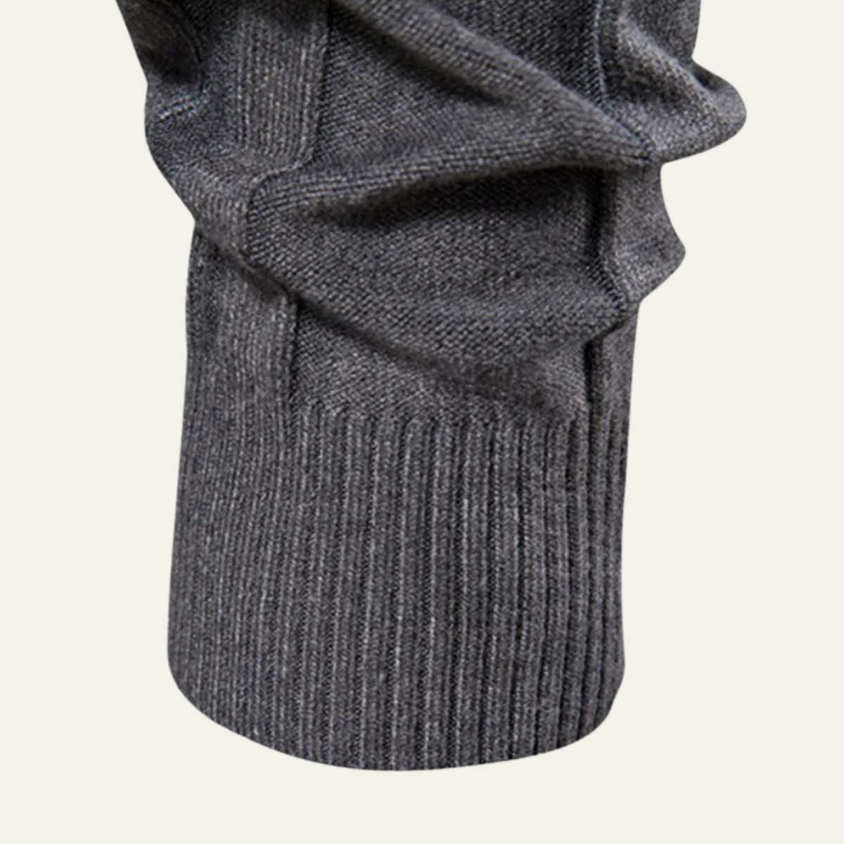 Ezra | Men's Turtleneck Cable Knit Sweater Black
