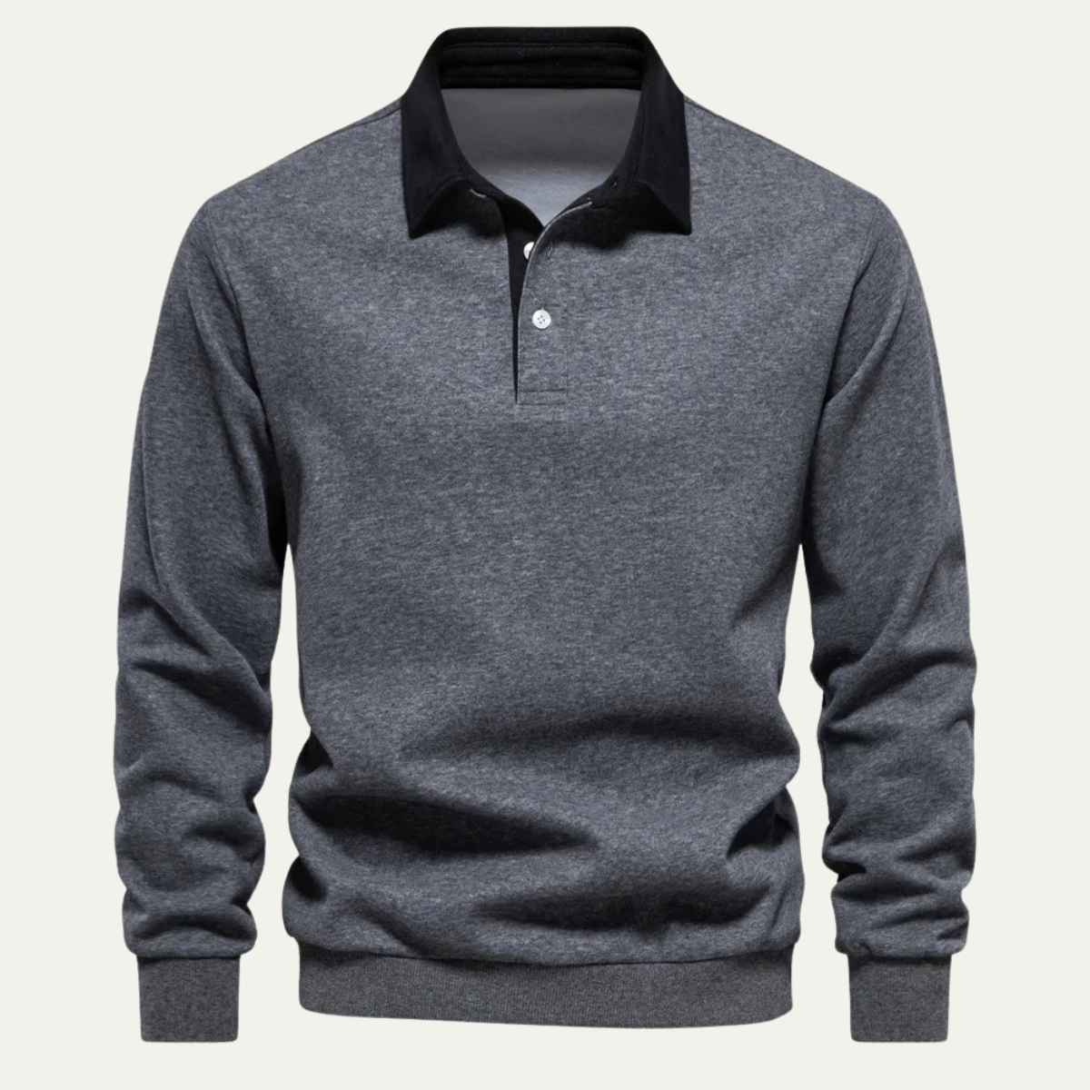 Ash | Men's Smart Casual Polo Collar Sweater Navy White
