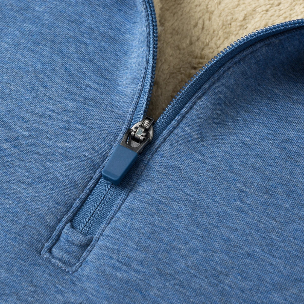 Callum | Men's Quarter Zip Sweater Light Blue
