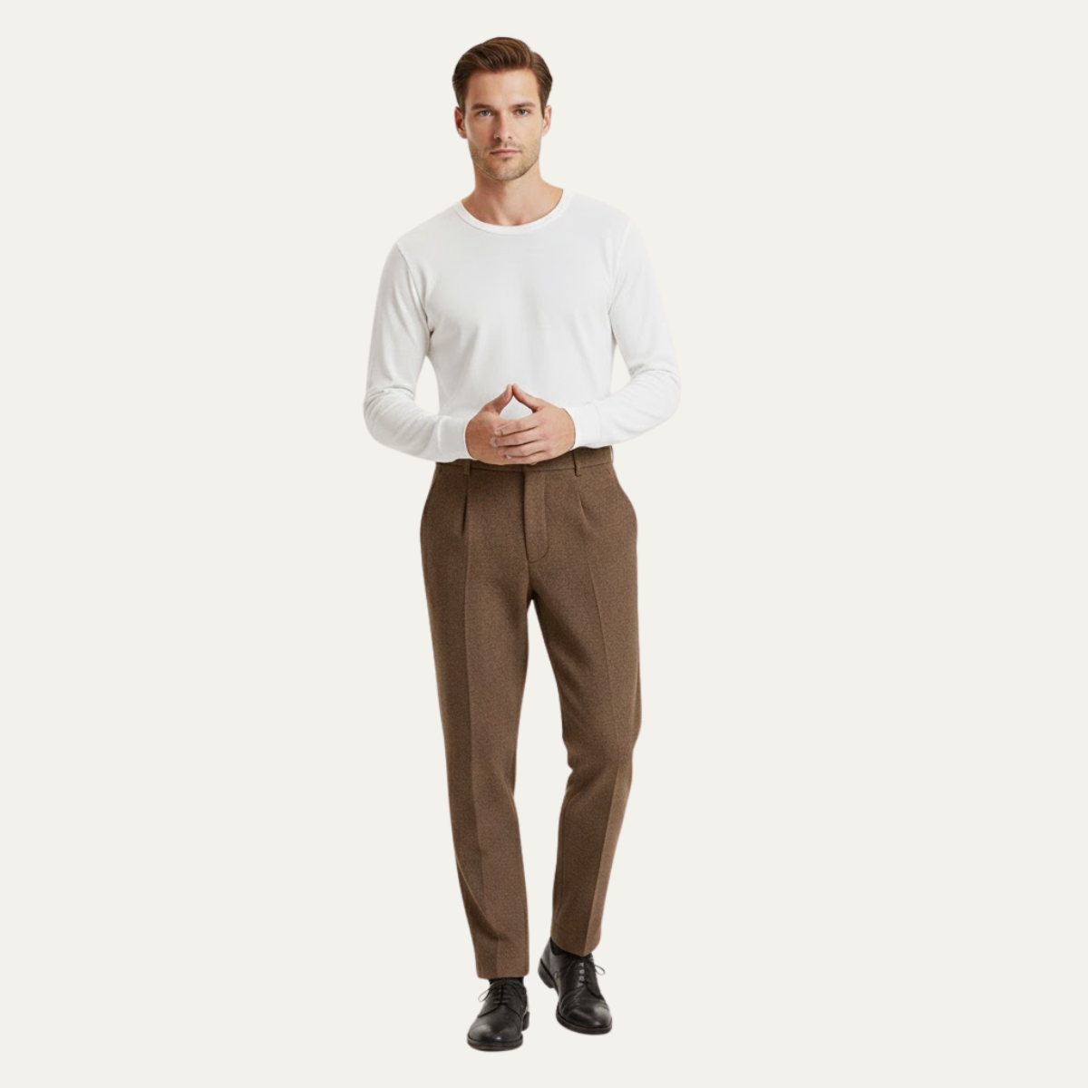Axel | Men's Tailored Dress Pants Beige