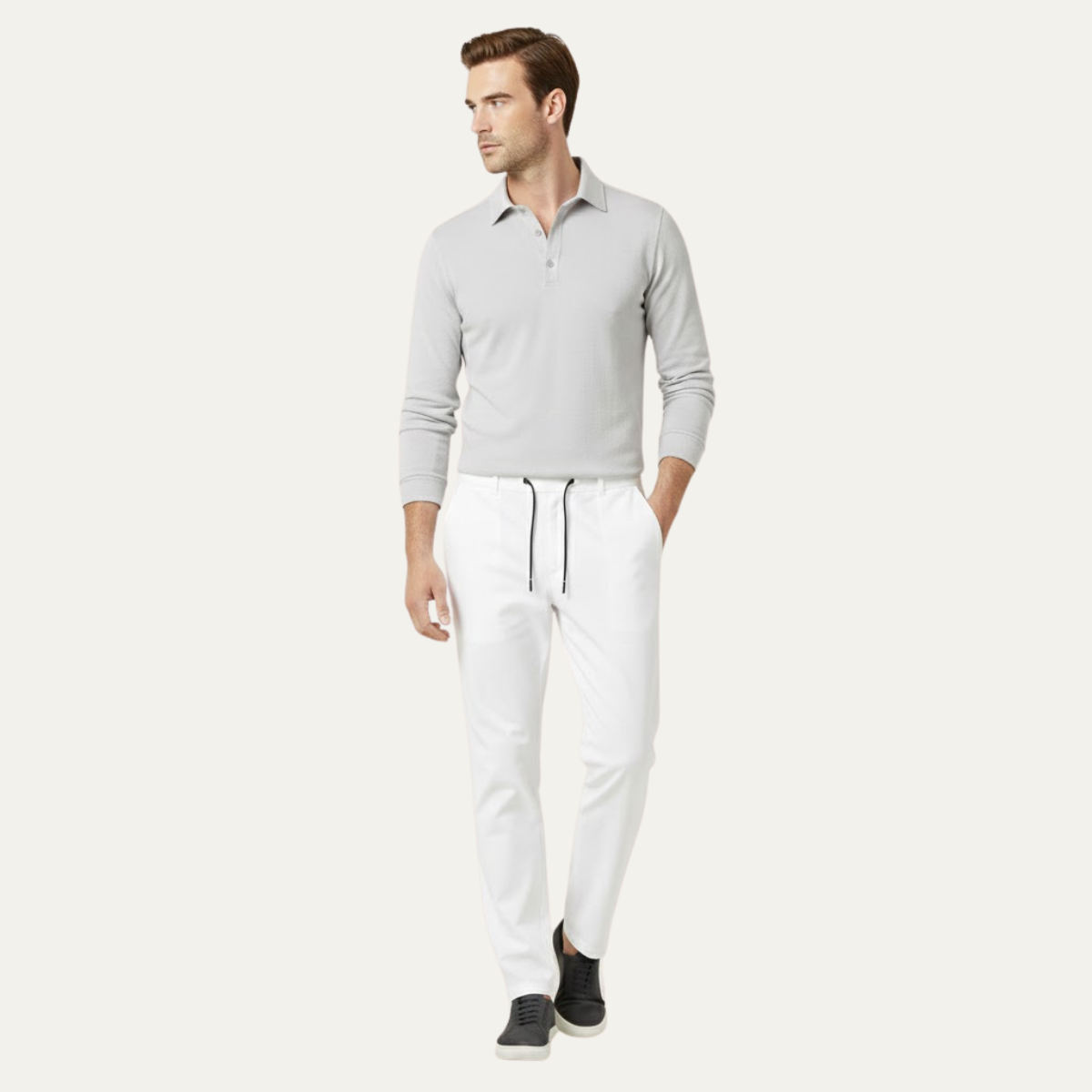 Kade | Men's Linen Pants Light Blue Drawstring