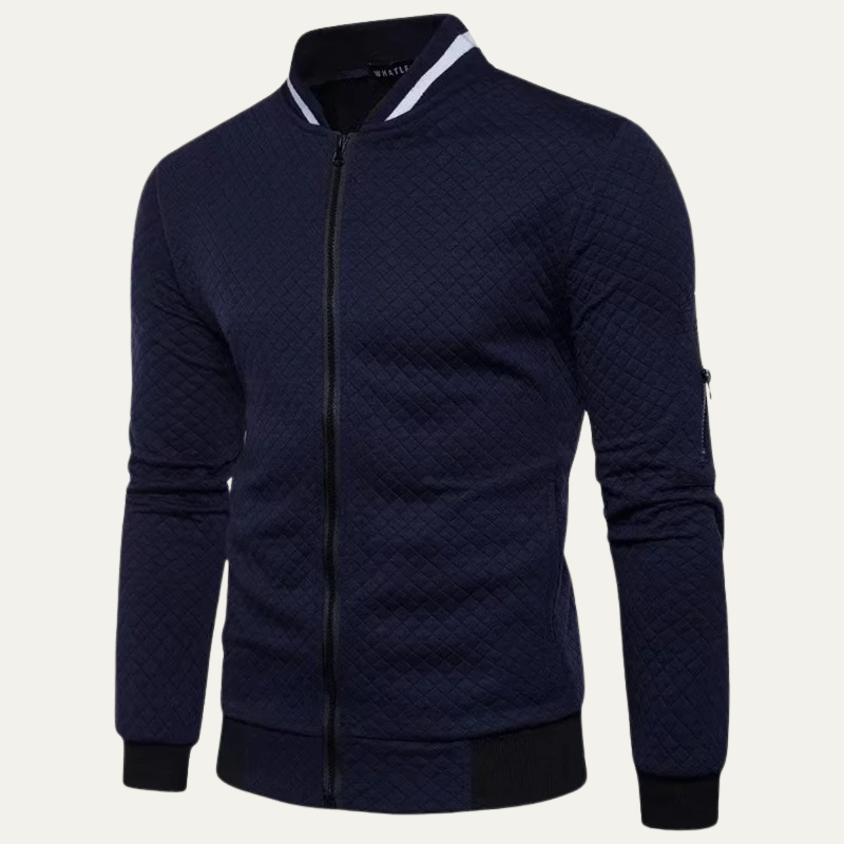 Blake | Men's Quilted Bomber Jacket Black Zip Up