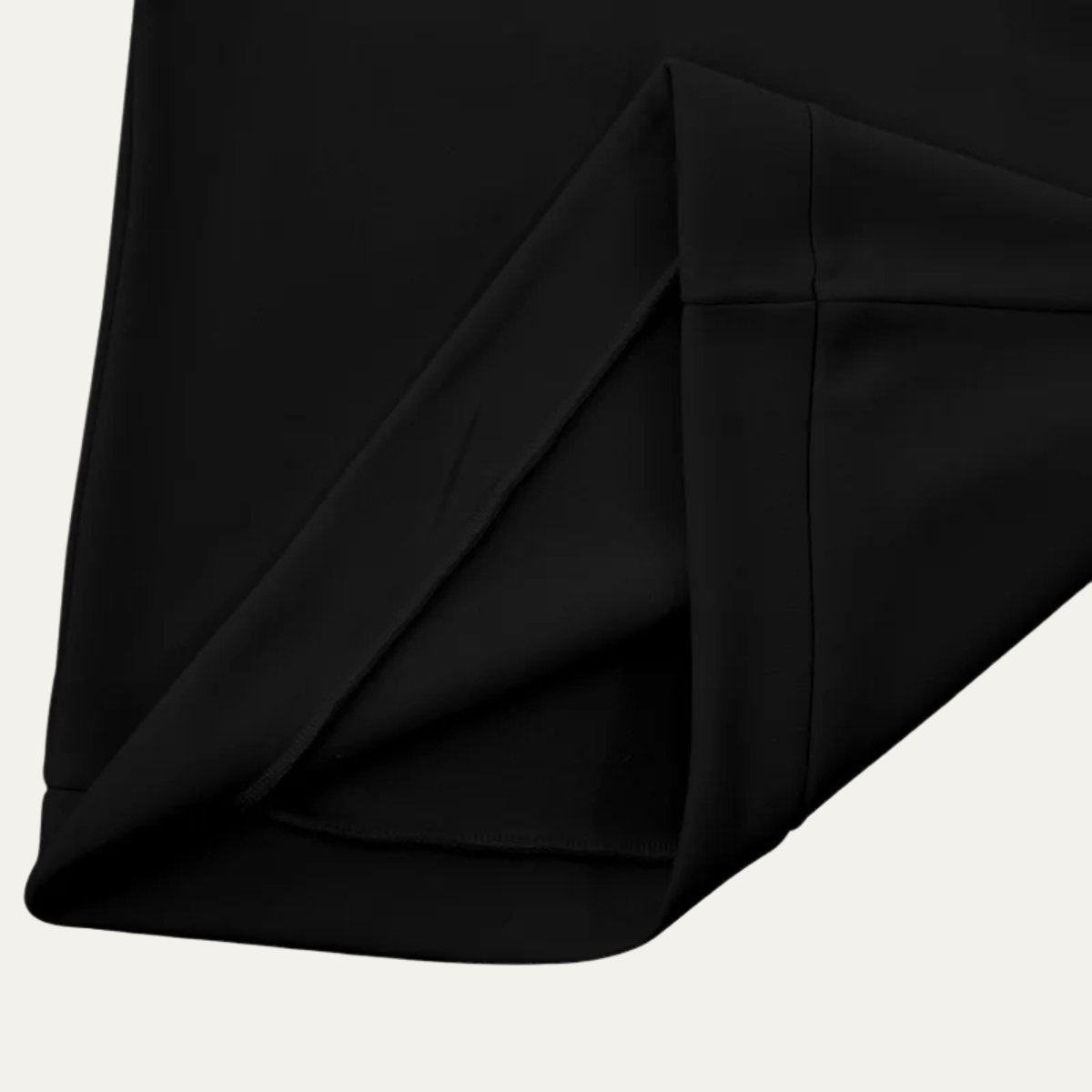 Beau | Men's Quarter Zip Sweatshirt Black Chest Pocket