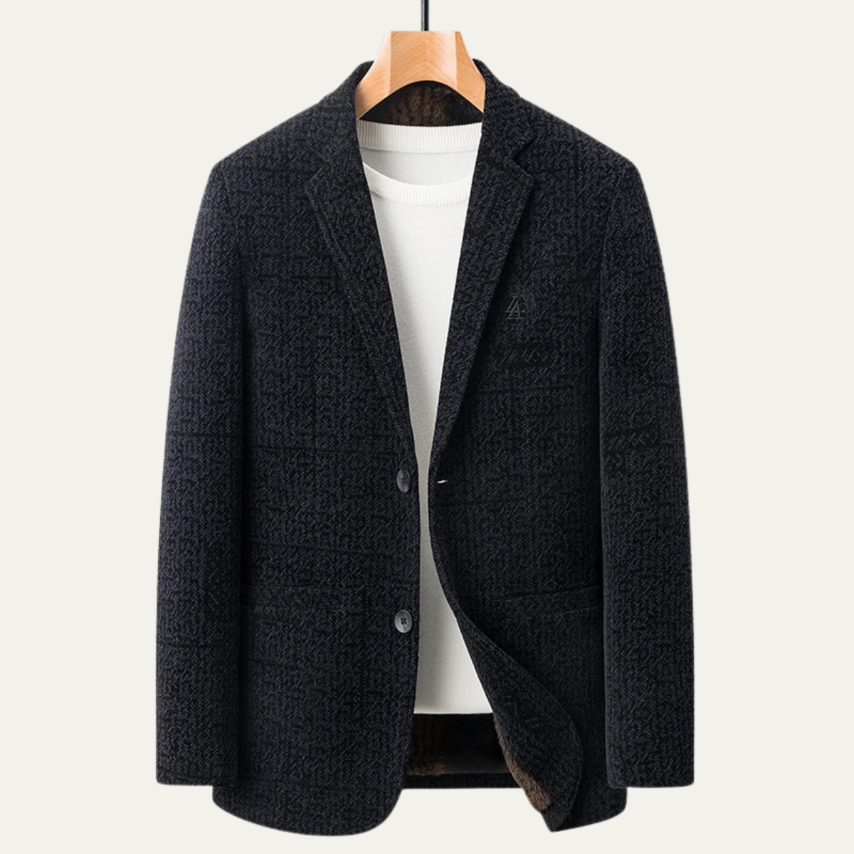 Bram | Men's Tweed Blazer Charcoal Gray Wool Lined