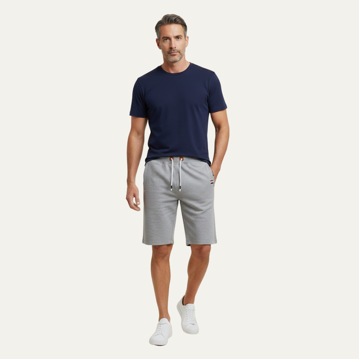 Axel | Men's Casual Cargo Shorts White