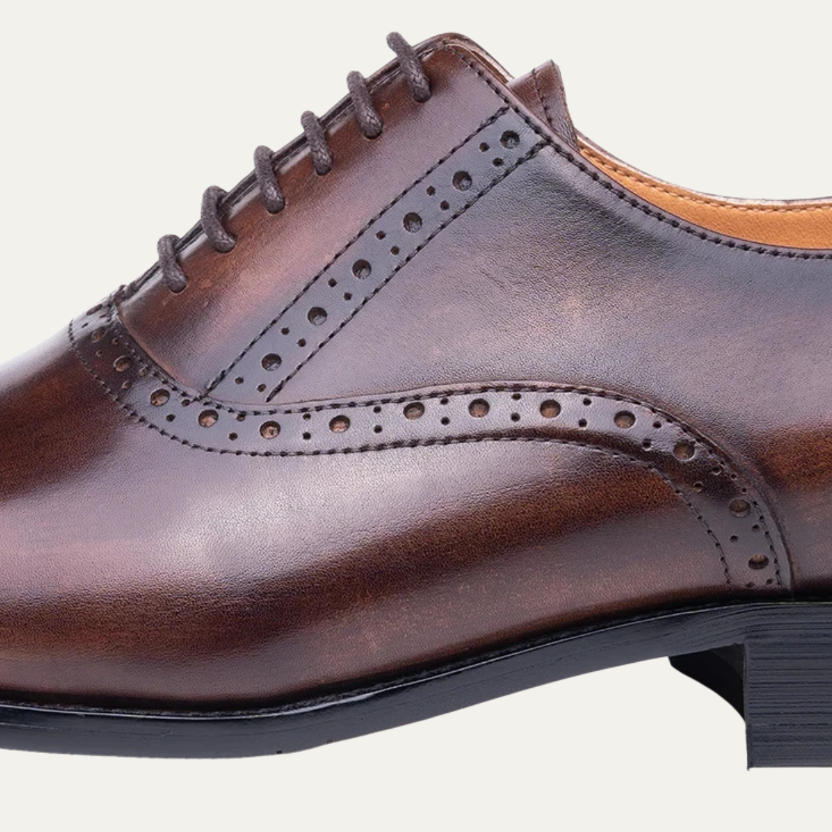 Luca | Men's Brown Leather Oxford Brogue Dress Shoes