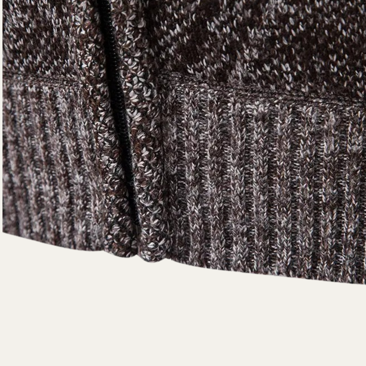 Hector | Men's Cable Knit Zip Up Sweater Charcoal Gray