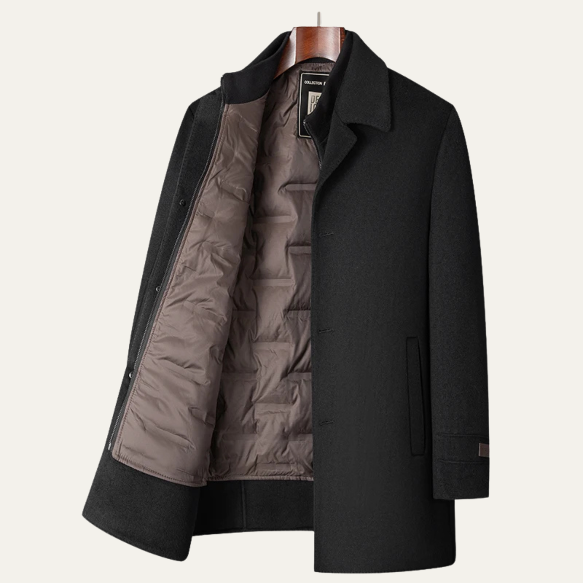 Axel | Men's Smart Casual Overcoat Black