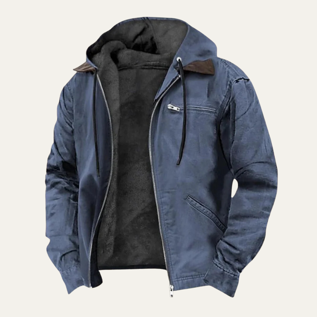 Ash | Men's Utility Jacket Tan Fleece Lined Hooded