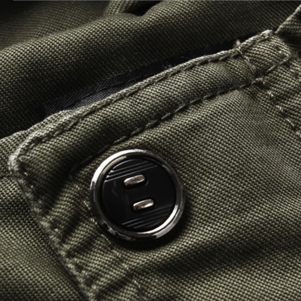 Flint | Men's Military Cargo Jacket Olive Green Stand Collar