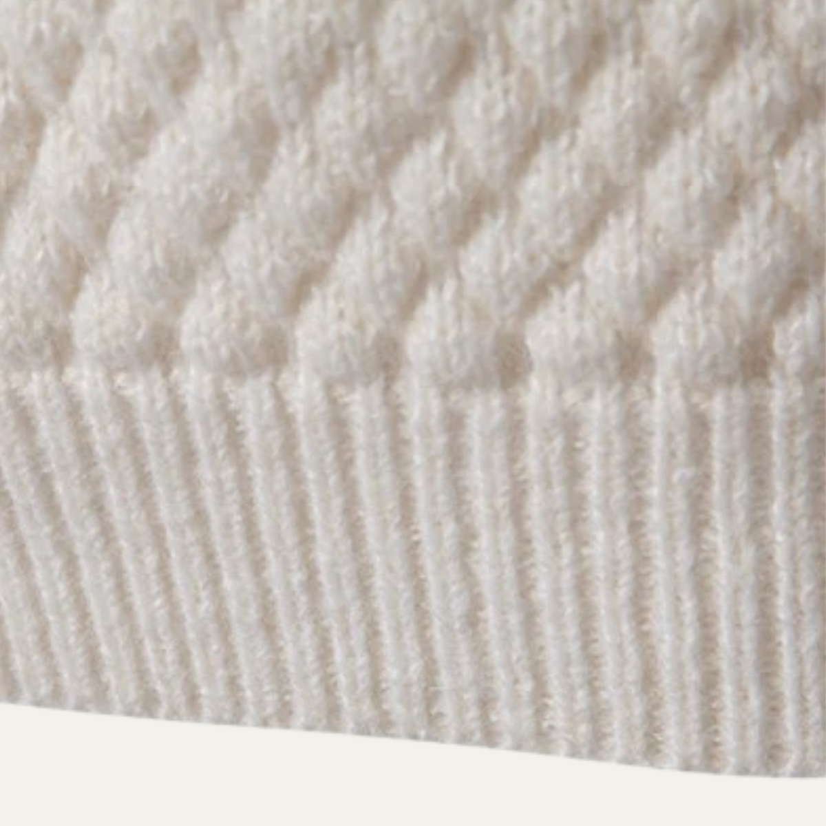 Bram | Men's Turtleneck Cable Knit Sweater Cream