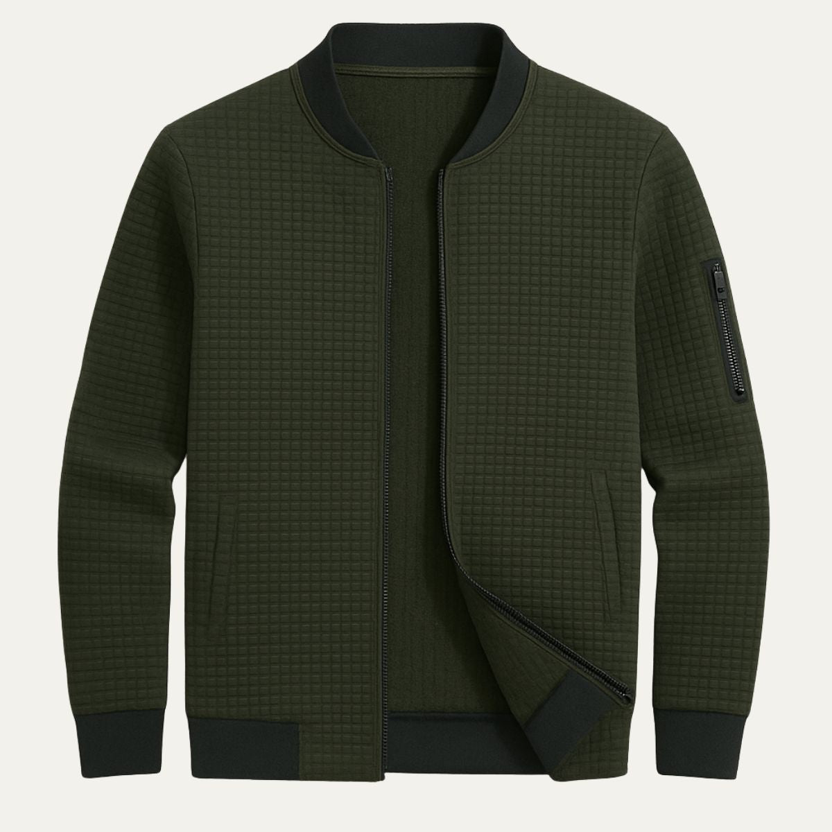 Nina | Men's Quilted Jacket Black Zip Up