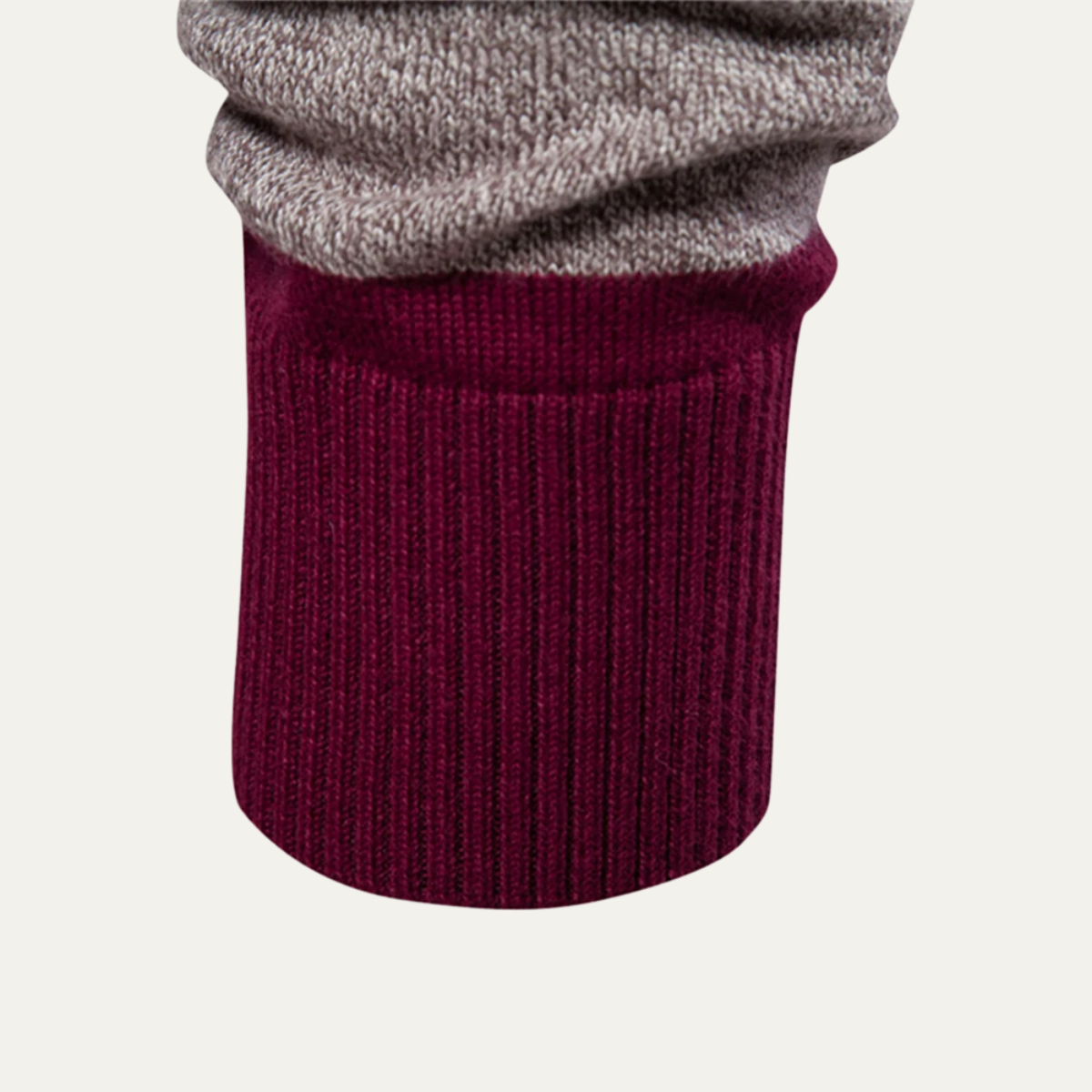 Beau | Men's Striped Polo Sweater Navy Gray Burgundy