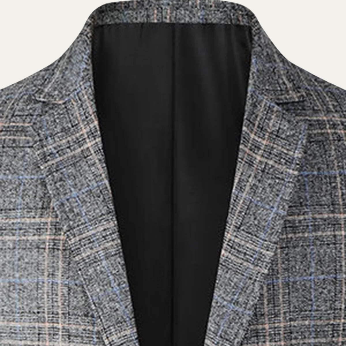 Axel | Men's Check Blazer Gray Lightweight Slim Fit