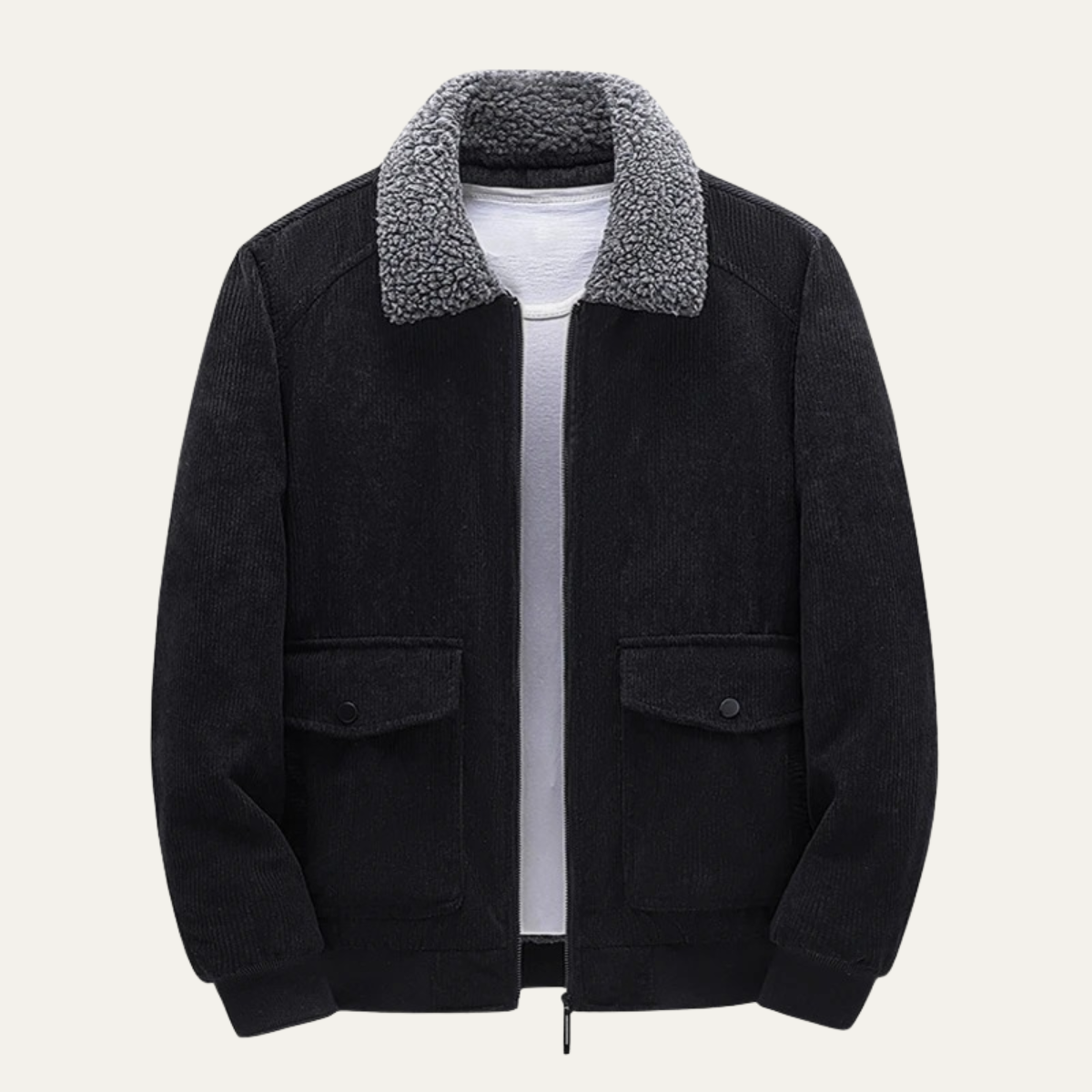 Axel | Men's Utility Jacket Sage Green Sherpa Collar