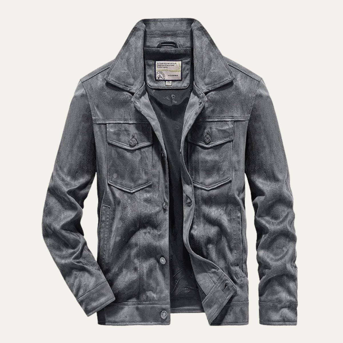 Wyatt | Men's Vintage Suede Cargo Jacket Brown