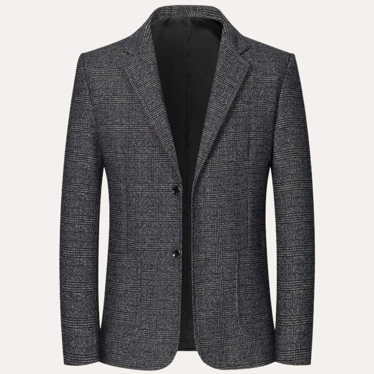 Rhys | Men's Check Blazer Gray Wool Tailored