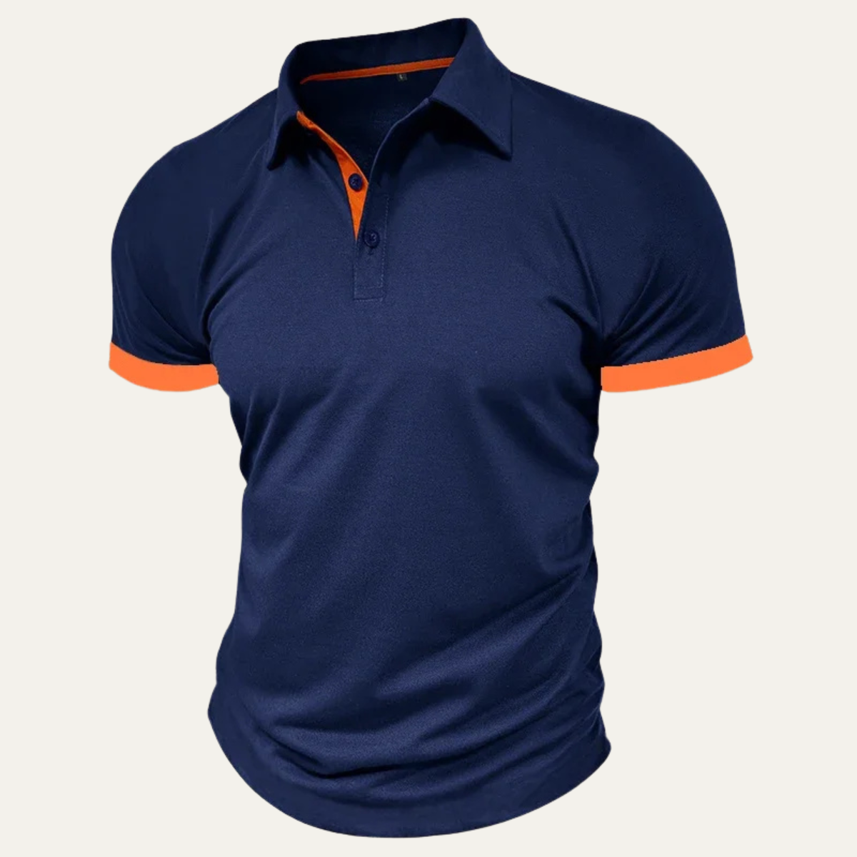 Axel | Men's Polo Shirt Black Blue Stripe Short Sleeve