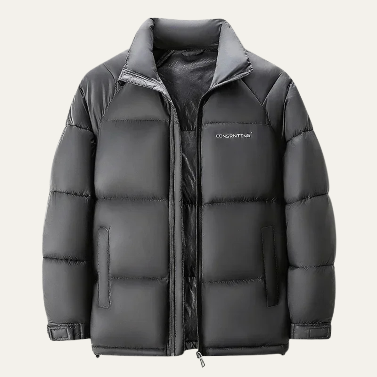 Rhys | Men's Puffer Jacket Black Quilted Warm Winter