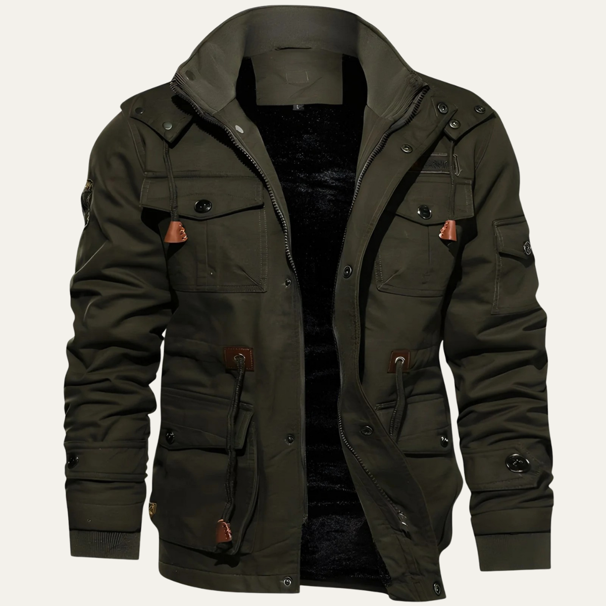 Jasper | Men's Tactical Military Jacket Beige Waterproof Multiple Pockets