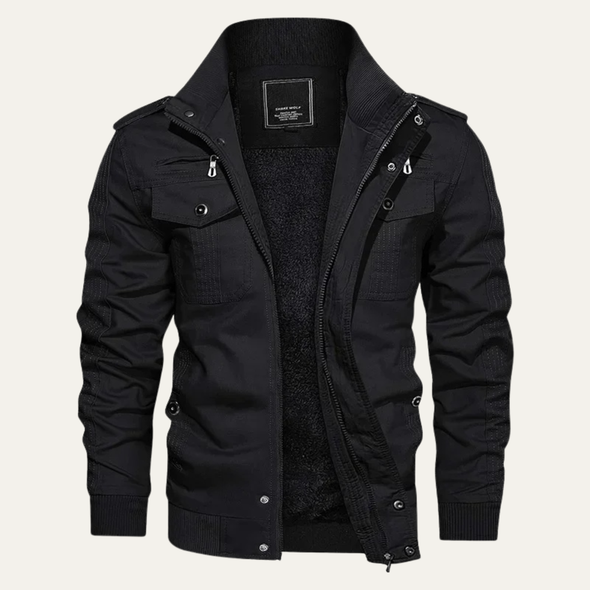 Voss | Men's Utility Jacket Olive Green Fleece Lined