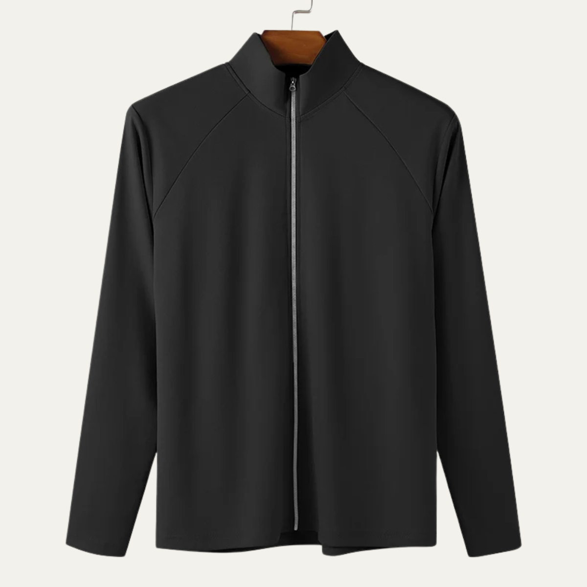 Reid | Men's Casual Zip Up Mock Neck Shirt White