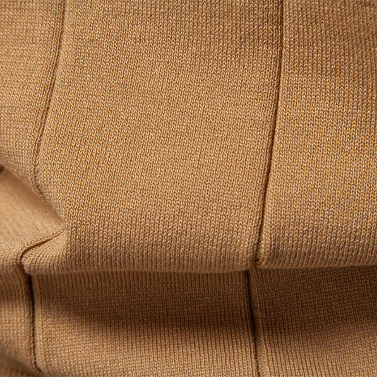 Beau | Men's Casual Half Zip Polo Shirt Camel