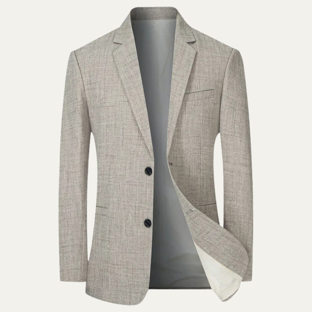 Callum | Men's Casual Blazer Beige Textured Single Button