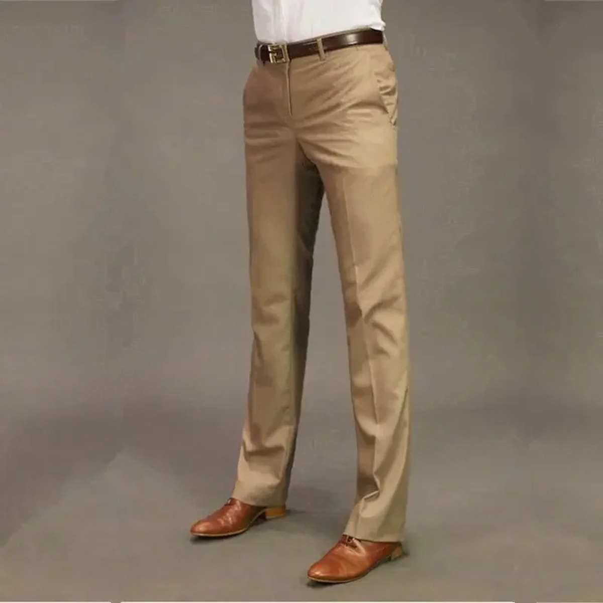 Jasper | Men's Slim Fit Dress Pants Gray Wrinkle Resistant