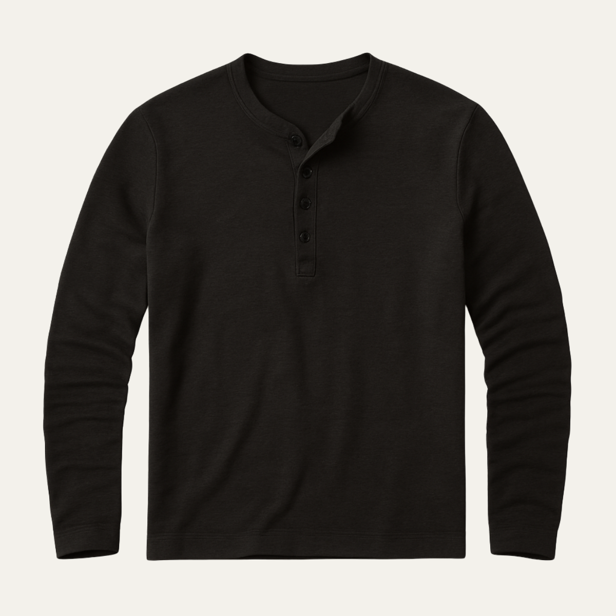 Tate | Men's Henley Shirt Navy Long Sleeve