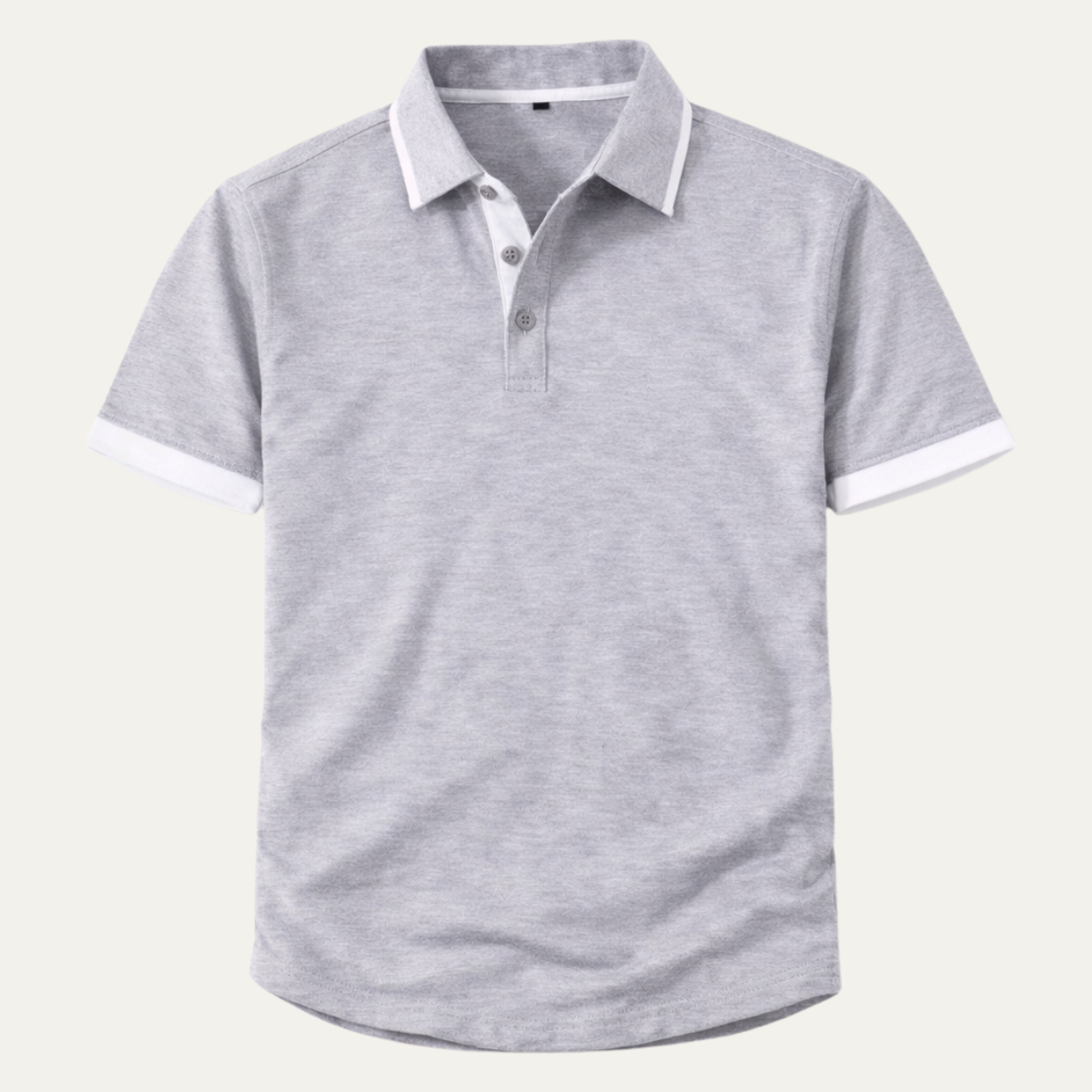 Beau | Men's Polo Shirt Light Gray Short Sleeve