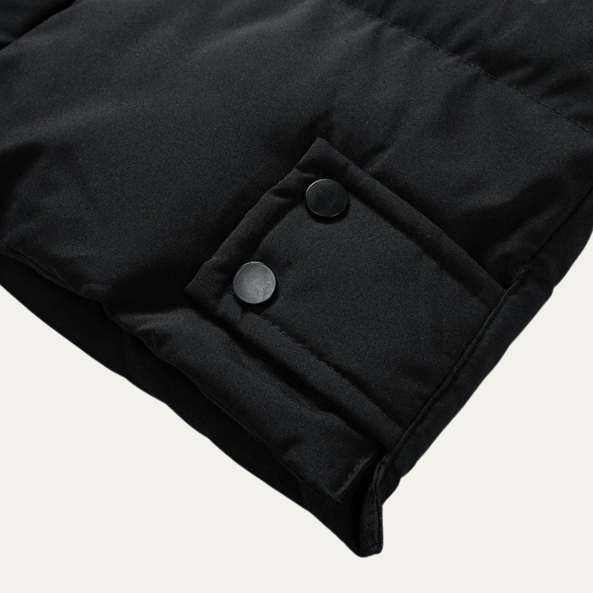 Axel | Men's Long Puffer Jacket Black Hooded Winter Coat