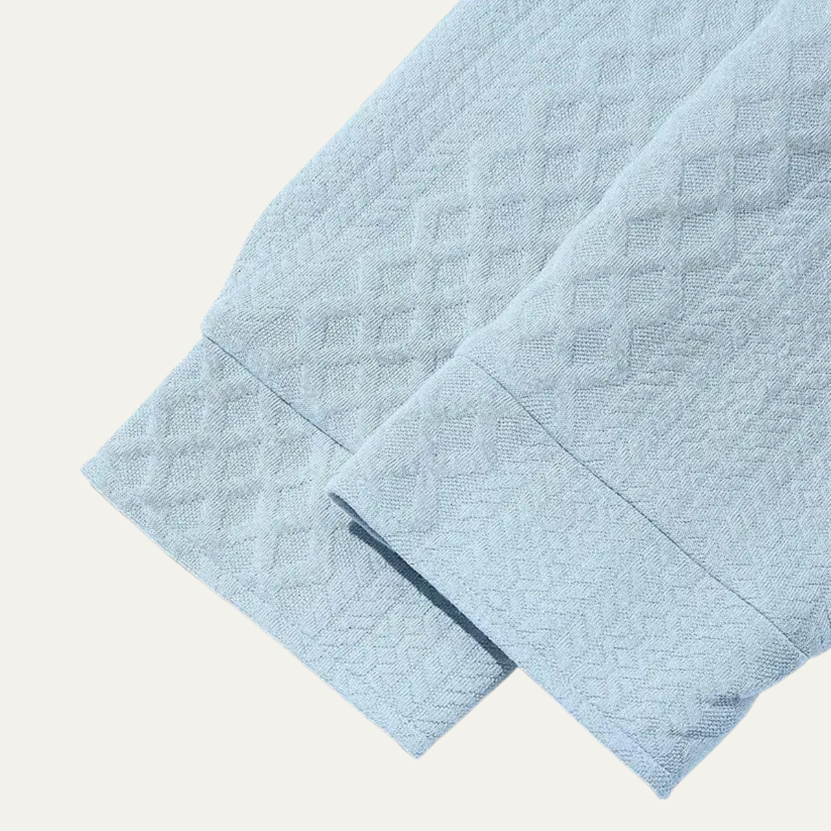 Bram | Men's Quilted Button Up Shirt Light Blue