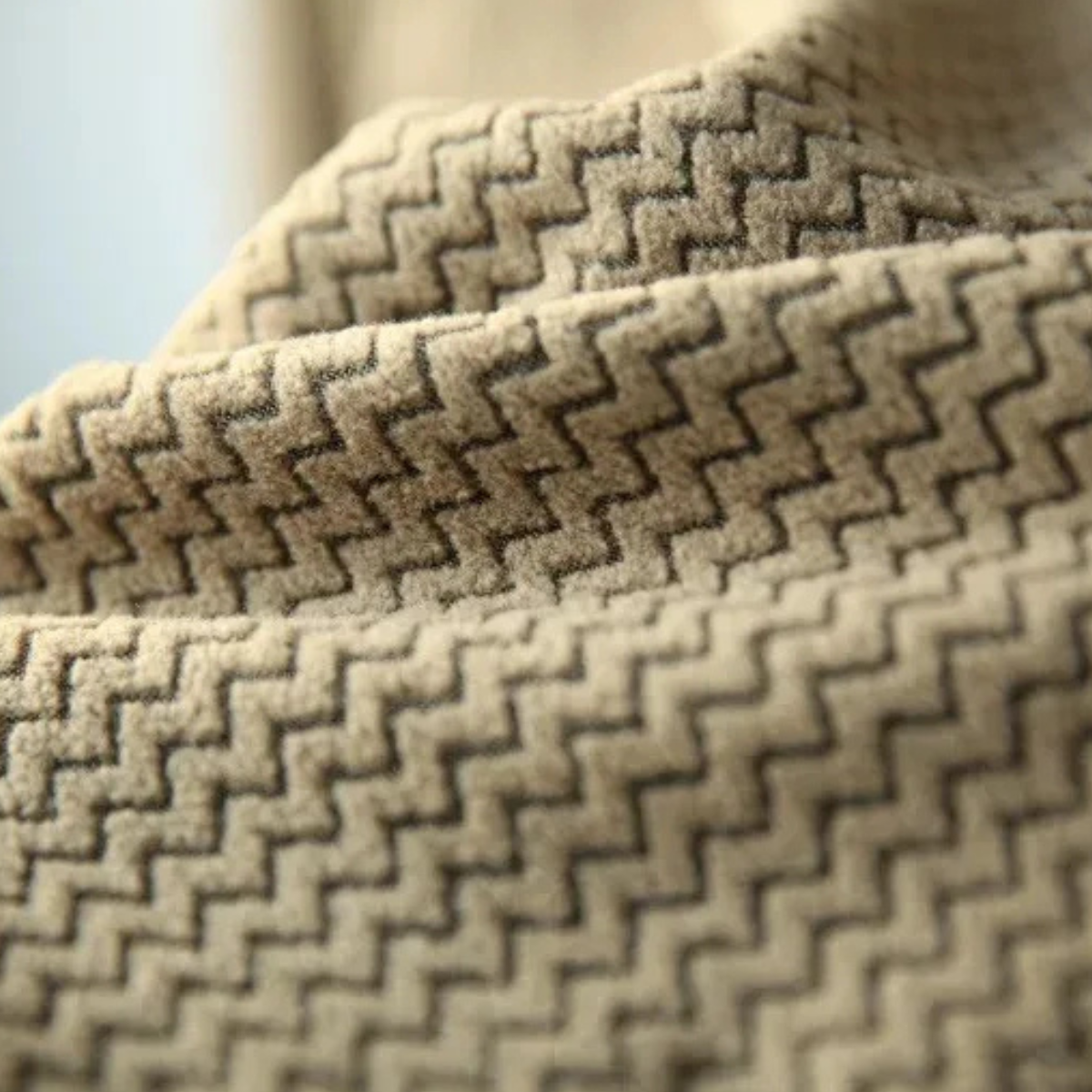 Ezra | Men's Quarter Zip Sweater Cream Knit Chest Pocket