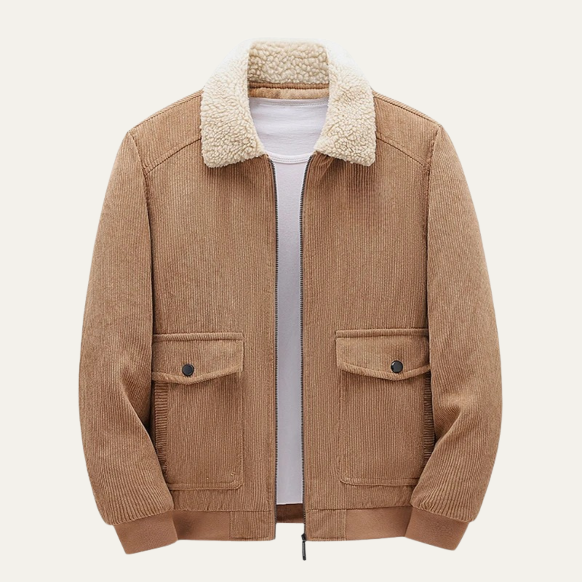 Axel | Men's Utility Jacket Sage Green Sherpa Collar