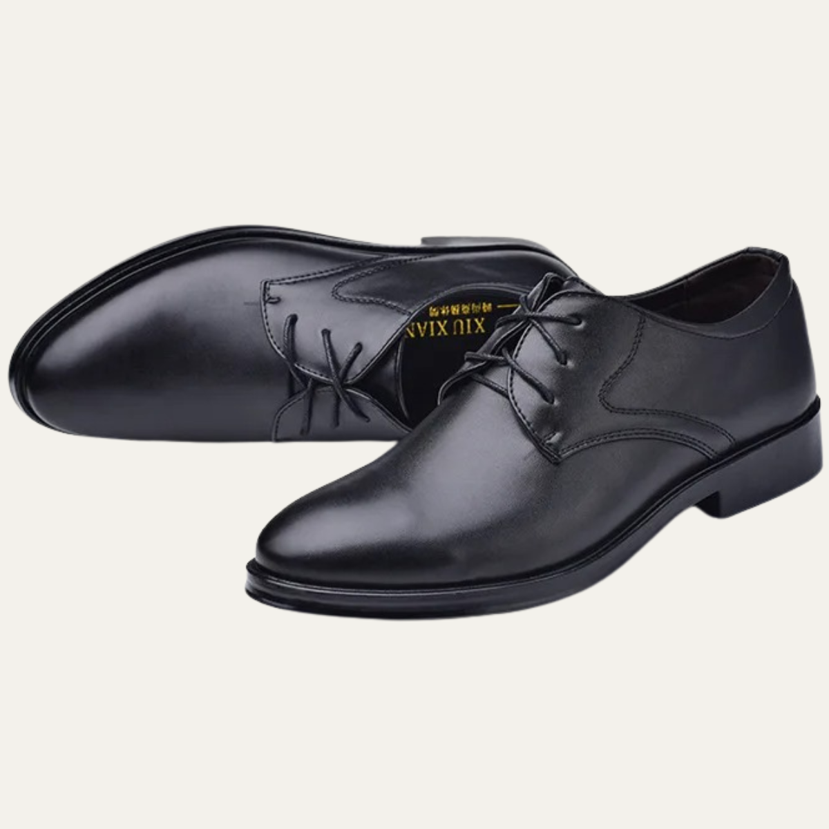 Axel | Men's Leather Oxford Dress Shoe Brown Black Sole