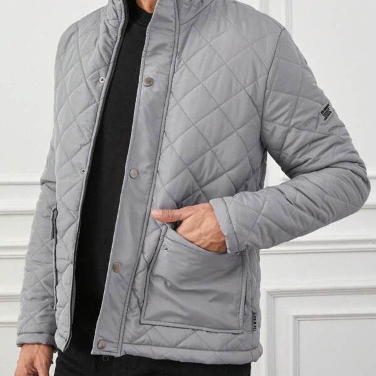 Axel | Men's Quilted Jacket Black