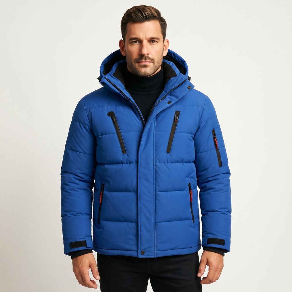 Zain | Men's Puffer Jacket Hooded Quilted Winter Coat