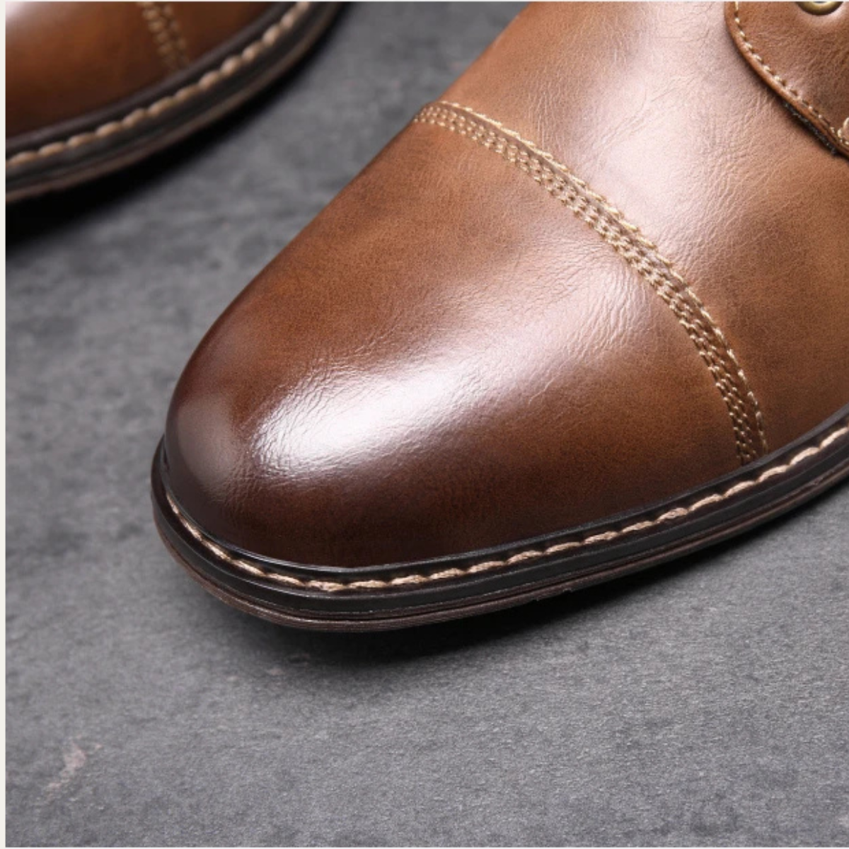 Axel | Men's Casual Vintage Leather Ankle Boots Brown