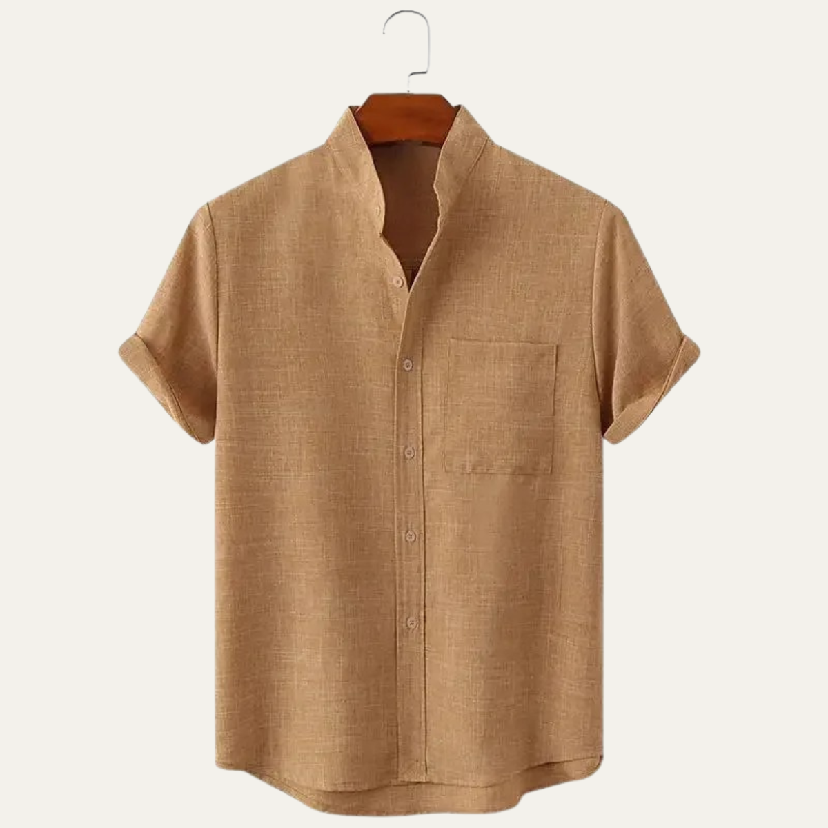 Jasper | Men's Short Sleeve Linen Button Up Shirt Sage Green