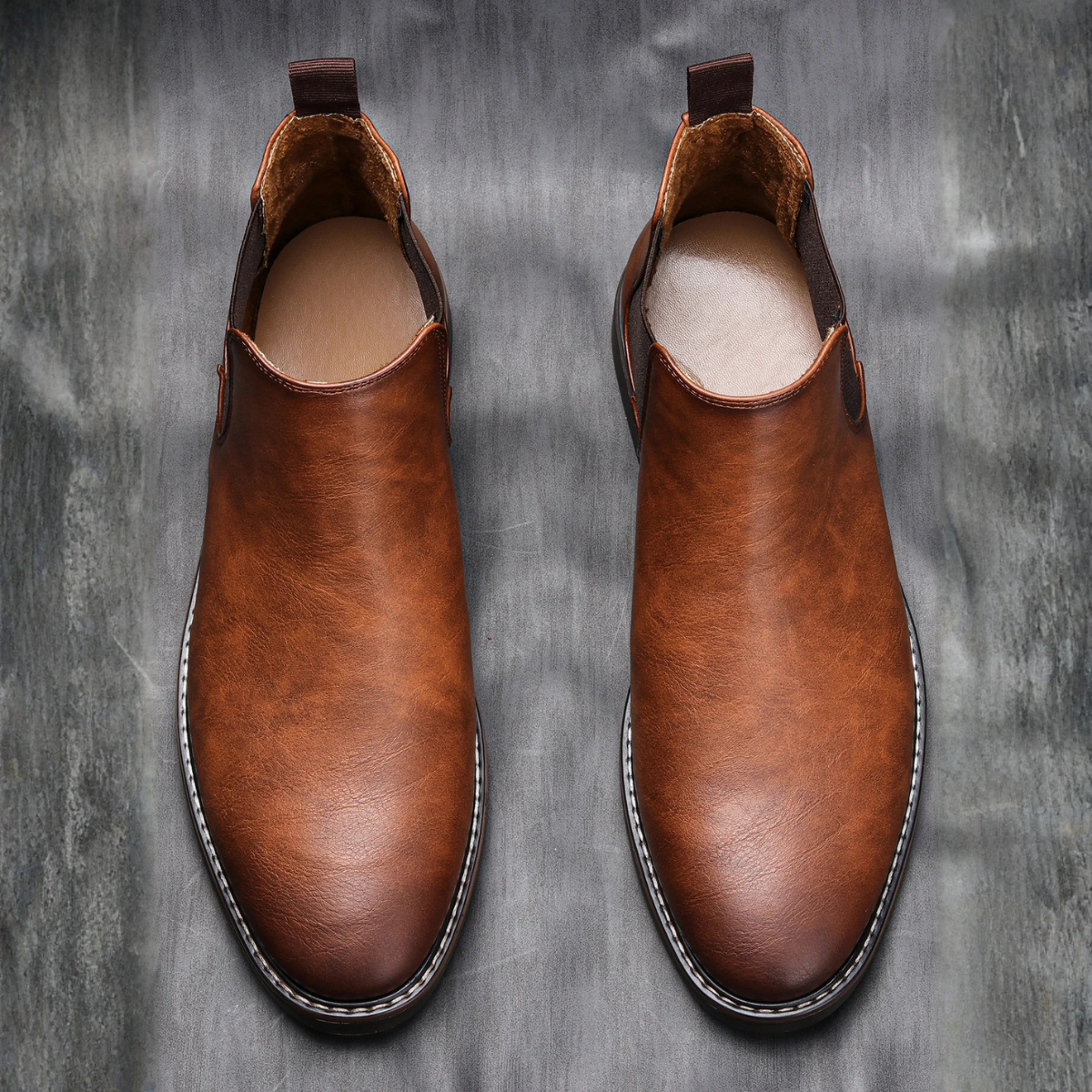 Bram | Men's Classic Leather Chelsea Boots Brown