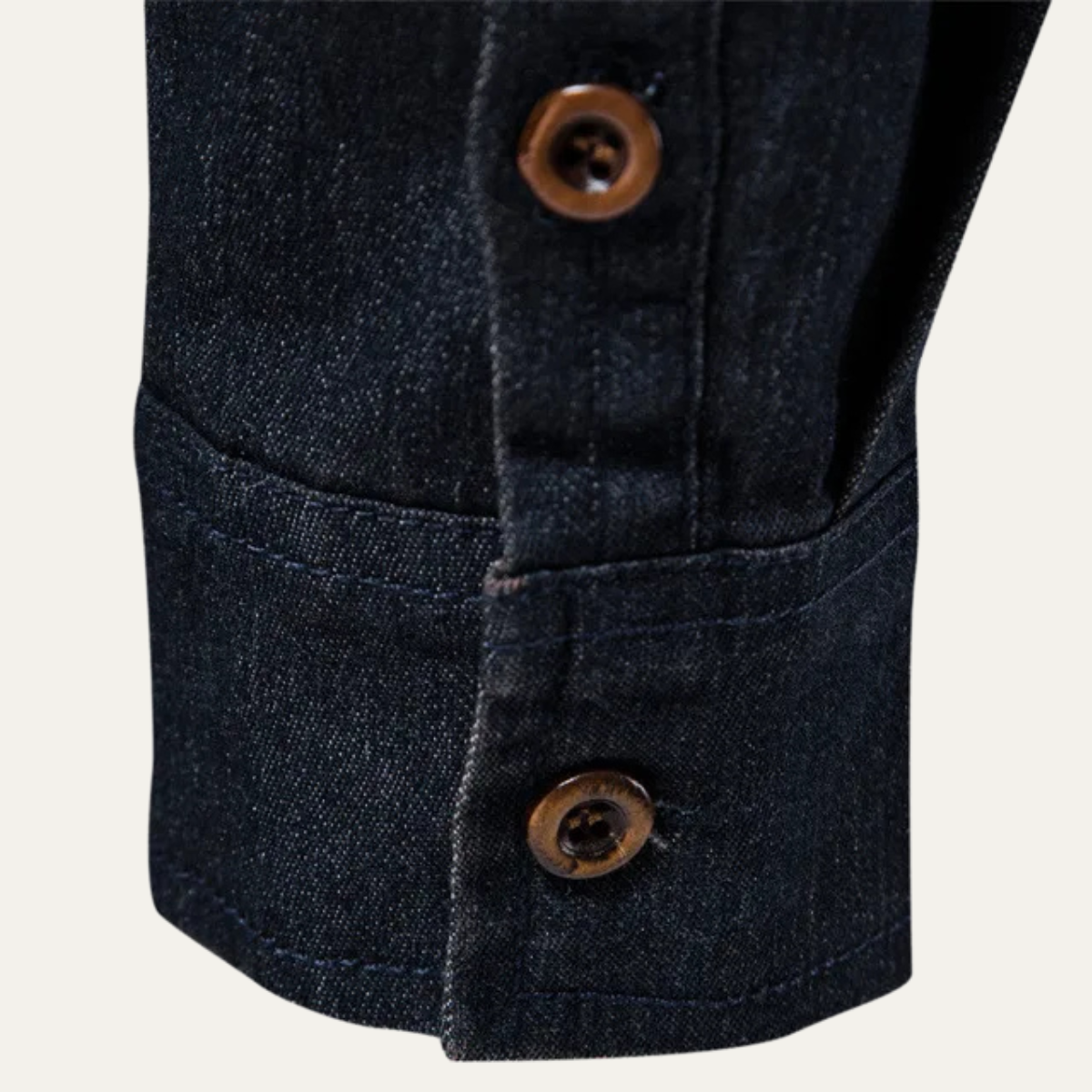Ash | Men's Denim Shirt Dark Wash Long Sleeve Button Up