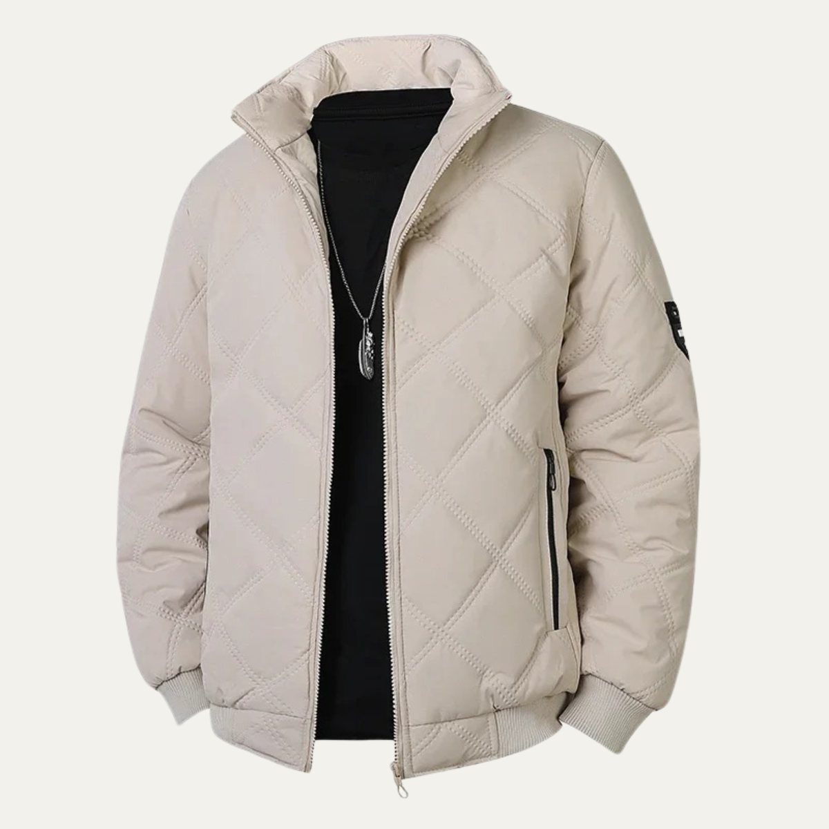 Callum | Men's Quilted Puffer Jacket Sage Green