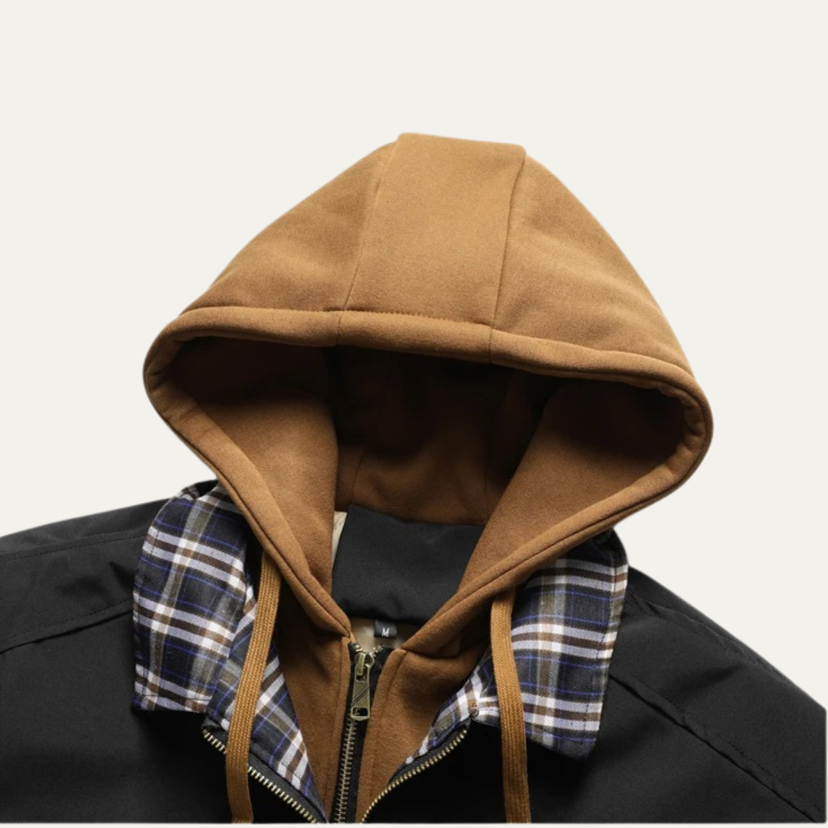 Callum | Men's Hooded Bomber Jacket Black Fleece Lined